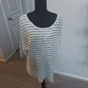 ST. JOHN BAY Woman Black and White Blouse Size 1X